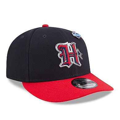 Men's New Era Navy/Red Houston Texans 2026 NFL Draft On Stage Pre-Curved 9FIFTY Snapback Hat