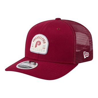 Men's New Era Burgundy Philadelphia Phillies Throwback Contest 9SEVENTY Adjustable Trucker Hat