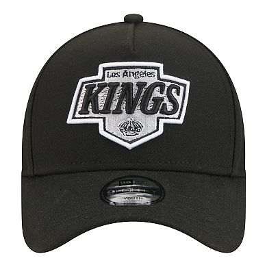 Youth New Era Black Los Angeles Kings 9FORTY A-Frame Adjustable Hat