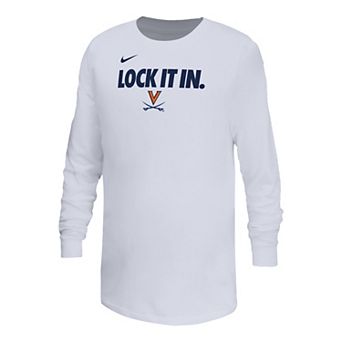 Youth Nike White Virginia Cavaliers On-Court Bench Legend Dri-FIT Long Sleeve T-Shirt