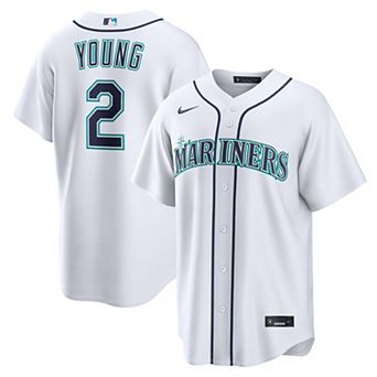 Men's Nike Cole Young White Seattle Mariners Home Replica Jersey