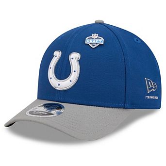 Men's New Era Royal/Gray Indianapolis Colts 2026 NFL Draft 9FORTY M-Crown Adjustable Hat