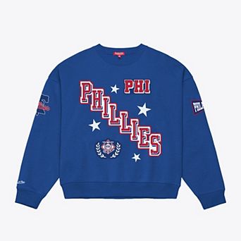 Women's Mitchell & Ness Royal Philadelphia Phillies Pep Rally Sweatshirt