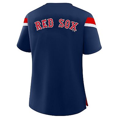 Women's Profile Navy Boston Red Sox Lace-Up T-Shirt