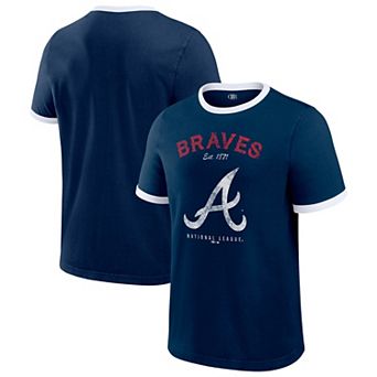 Men's Darius Rucker Collection by Fanatics Navy Atlanta Braves Washed Ringer T-Shirt