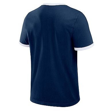 Men's Darius Rucker Collection by Fanatics Navy Atlanta Braves Washed Ringer T-Shirt