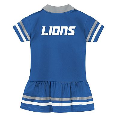 Girls Toddler Outerstuff Blue Detroit Lions Star Player Dress