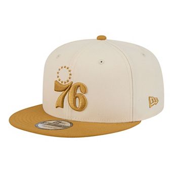 Men's New Era Cream/Tan Philadelphia 76ers Two-Tone Color Pack 9FIFTY Snapback Hat