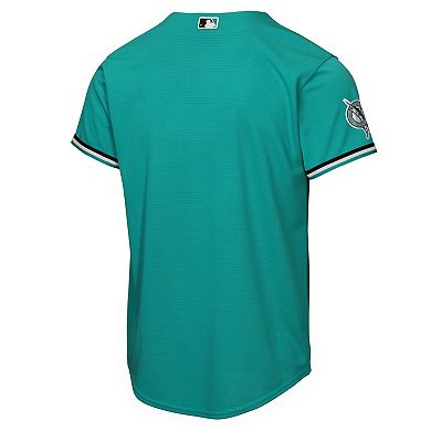 Youth Nike Teal Miami Marlins Alternate Stadium Jersey