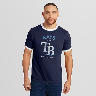 Men's Darius Rucker Collection by Fanatics Navy Tampa Bay Rays Washed Ringer T-Shirt