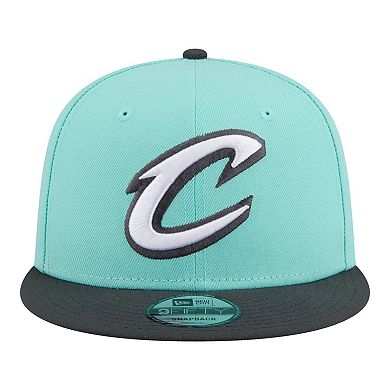 Men's New Era Turquoise/Charcoal Cleveland Cavaliers Color Pack Two-Tone 9FIFTY Snapback Hat