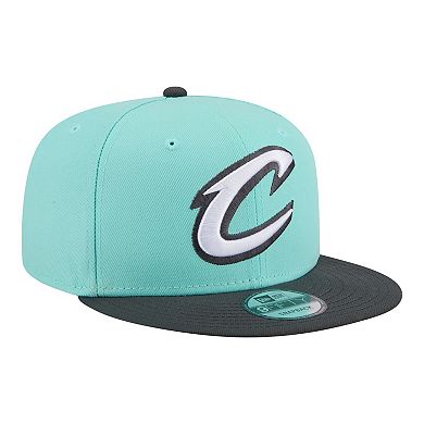 Men's New Era Turquoise/Charcoal Cleveland Cavaliers Color Pack Two-Tone 9FIFTY Snapback Hat