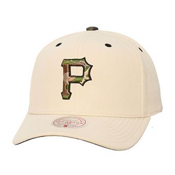 Unisex Mitchell & Ness Cream Pittsburgh Pirates Camo Logo Pro Crown Snapback Hat