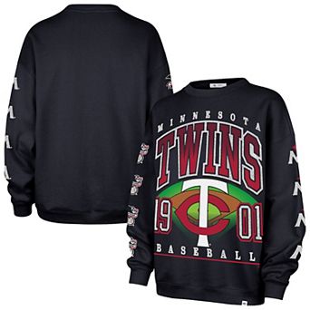Women's '47 Navy Minnesota Twins Trendy Team Go Big Oversized Sweatshirt