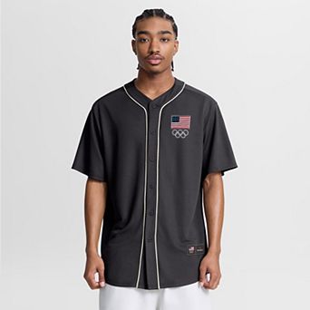 Men's Fanatics Gray Team USA Core Foundation Ball​ Button-Up Shirt