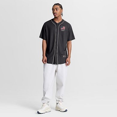 Men's Fanatics Gray Team USA Core Foundation Ball Button-Up Shirt