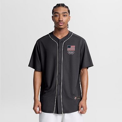 Men's Fanatics Gray Team USA Core Foundation Ball Button-Up Shirt