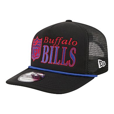 Men's New Era Black Buffalo Bills Throwback Foam 19TWENTY Adjustable Hat