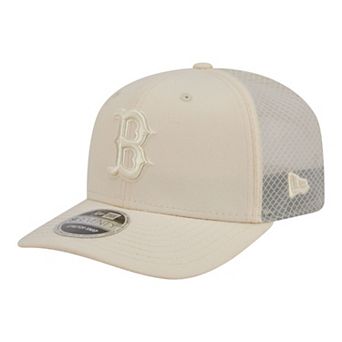 Men's New Era Light Beige Boston Red Sox Color Pack 9SEVENTY Trucker Adjustable Hat