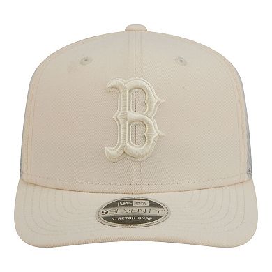 Men's New Era Light Beige Boston Red Sox Color Pack 9SEVENTY Trucker Adjustable Hat