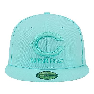 Men's New Era Turquoise Chicago Bears Color Pack 59FIFTY Fitted Hat