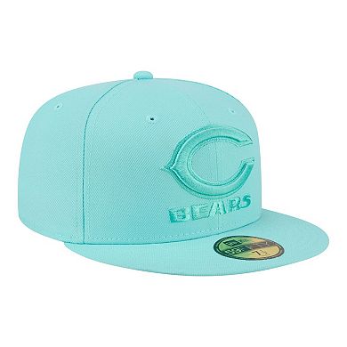 Men's New Era Turquoise Chicago Bears Color Pack 59FIFTY Fitted Hat