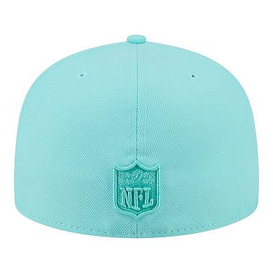 Men's New Era Turquoise Chicago Bears Color Pack 59FIFTY Fitted Hat