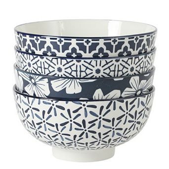 Gibson Home Castle Way 4 pc 8 Inch Stoneware Serving Bowl Set