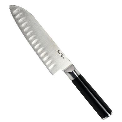 Babish High-Carbon 1.4116 German Steel 6.5 Inch Full Tang Razor Sharp Blade Santoku Knife