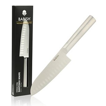Babish High-Carbon 1.4116 German Steel 6.5 Inch Full Tang Razor Sharp Blade Santoku Knife
