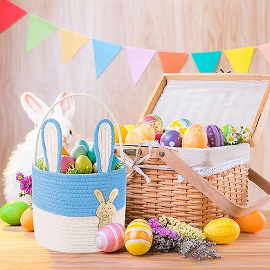 Easter Bunny Woven Rope Egg Basket
