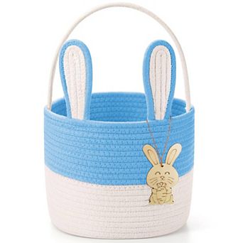 Easter Bunny Woven Rope Egg Basket