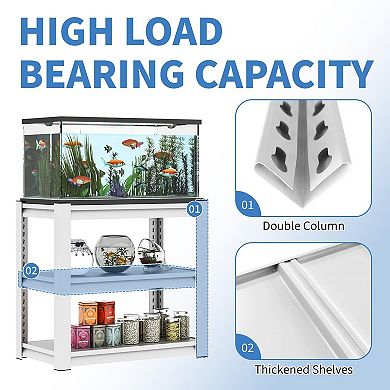 VIYET - 31.5H 3-Tier Heavy Duty Garage Shelving - 1200lbs Capacity