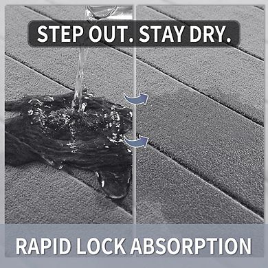 Bath Mat, Soft Absorbent, Non-Slip Quick-Dry Rug