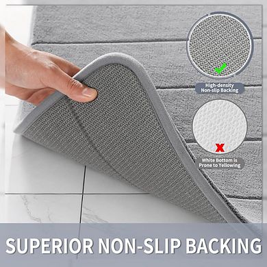 Bath Mat, Soft Absorbent, Non-Slip Quick-Dry Rug