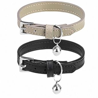 CONSTR Soft Genuine Leather Cat Collar