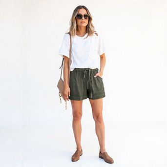 Women Easy Fit Summer Pocket Shorts