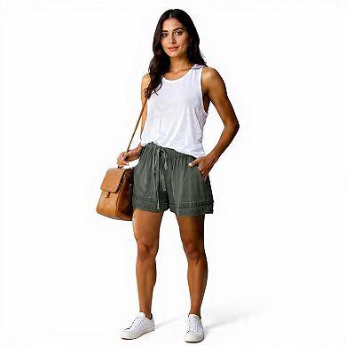 Women Easy Fit Summer Pocket Shorts