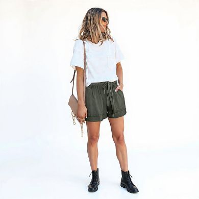 Women Easy Fit Summer Pocket Shorts