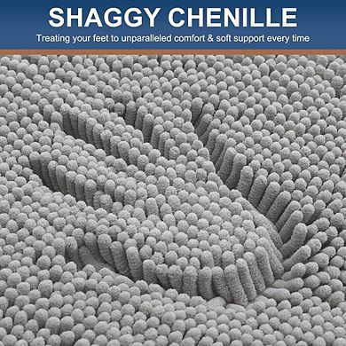 Bath Rug Set, Soft Absorbent, Non-Slip Rubber Backing, Washable