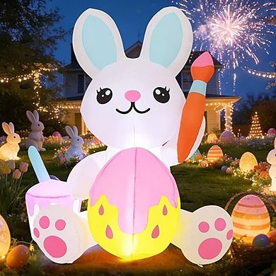 Easter Inflatable Bunny LED Yard Decor