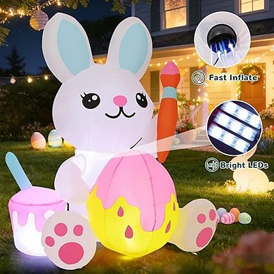 Easter Inflatable Bunny LED Yard Decor