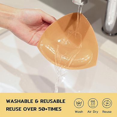 Double Sided Sticky Bra Inserts Reusable Push Up Lift Self Adhesive Bra Pads for Bikini Swimsuit Bra