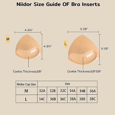 Double Sided Sticky Bra Inserts Reusable Push Up Lift Self Adhesive Bra Pads for Bikini Swimsuit Bra