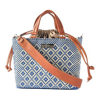 Mixte Medium Woven Crossbody Drawstring Bag