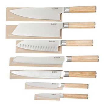 Babish High Carbon 1.4116 German Steel 14 pc Forged Pakka Wood Kitchen Knife Set with Sheaths