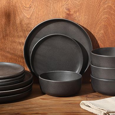 Gibson Elite Pasco 12pc Reactive Glaze Dinnerware Set