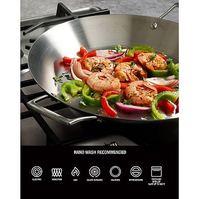 Babish 13 Inch Triply Stainless Steel Paella Pan