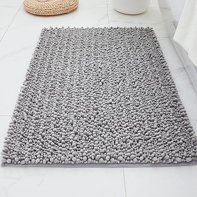 Chenille Bathroom Rug, Thick Soft Absorbent, Non-Slip Shaggy Mat