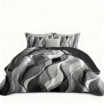 Classic striped bedspread set, lightweight